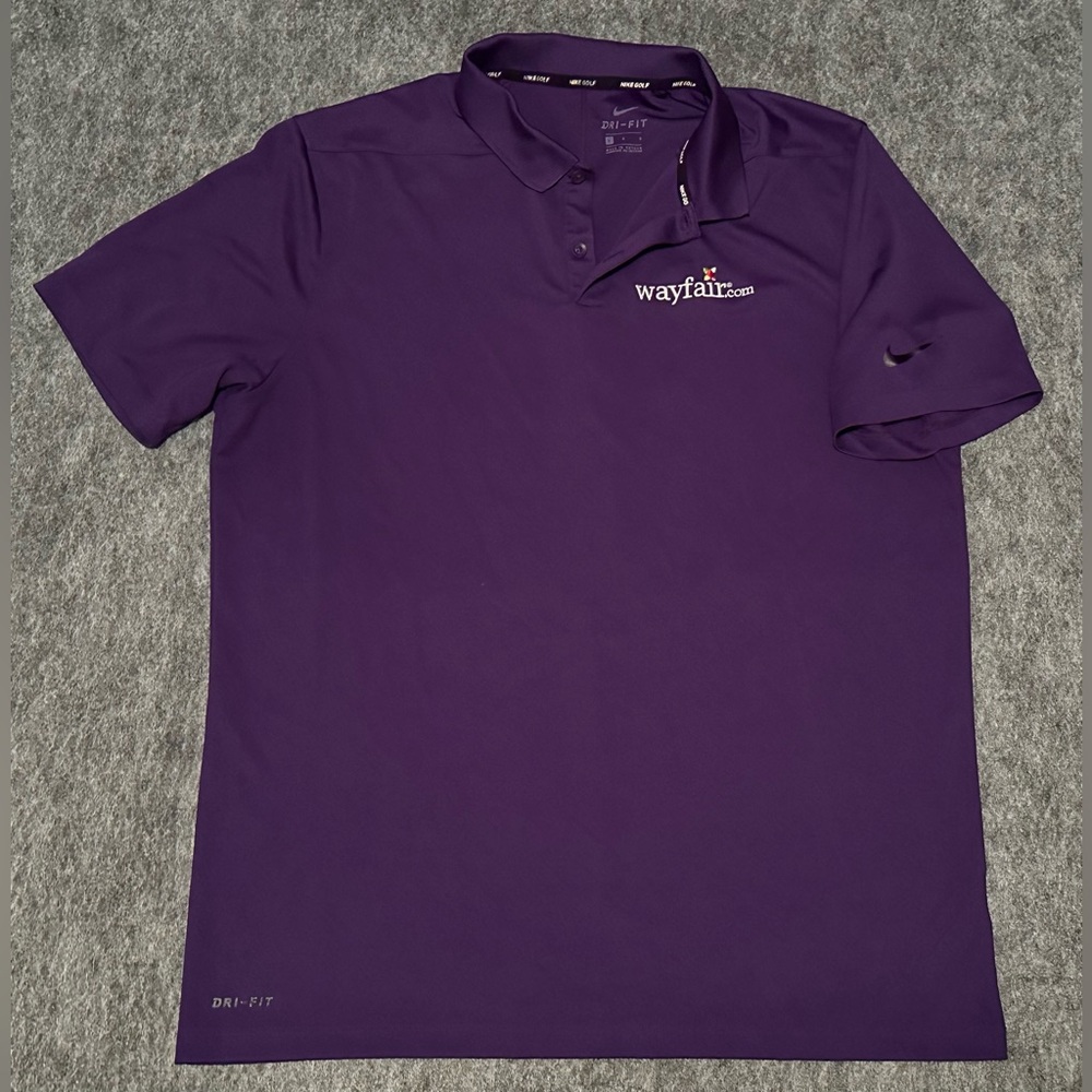 Men’s Nike Wayfair Purple/Black Performance Employee Polo Shirt- Large